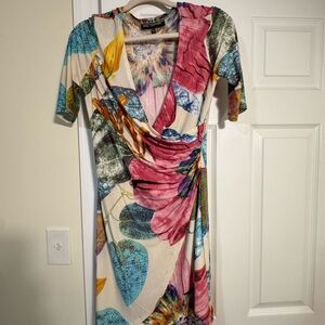 Mille Gabrielle Floral Faux Wrap Dress Size Small